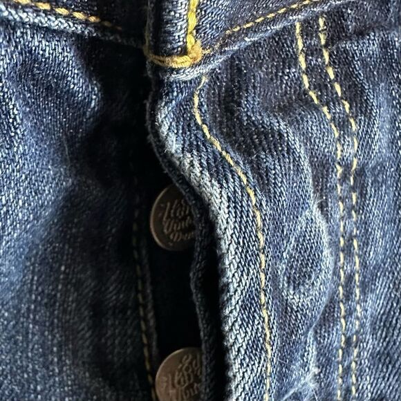 Ed Hardy Distressed Button Fly Blue Denim Jeans Men’s 38 x 32 - Picture 4 of 16